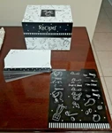 Black & White Chef's Choice Gina B. Designs - 30 Recipe Cards Box Dividers. Fixed Price $19.80.
