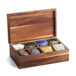 Acacia Wood Tea Bag Organizers, And Sugar Packet Storage Chest With Lid, .... Fixed Price $46.65.
