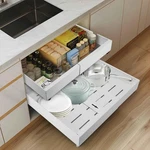 21" Expandable Pull Out Cabinet ORGANIZER,(12"-20")SLIDE 21DEEP, White. Fixed Price $49.47.