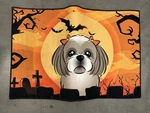 Carolines Treasures Gray Silver Shih Tzu Indoor & Outdoor Mat 18 X 27 Halloween. Fixed Price $20.00.