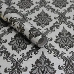 Micpolo 17.7" Peel And Stick Wallpaper 118", Black Silver. Fixed Price $12.92.