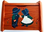 Hand Made & Painted Wooden Country Amish Recipe Box Hinged Lid Primitive. Fixed Price $13.68.