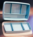 Vtg Tupperware Tuppercraft Stow Go Box Organizer Blue Tray Lid 767 Usa. Fixed Price $13.99.