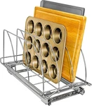 Lynk Professional Pull Out Cookie Sheet Cutting Board Organizer Cabinet Chrome. Fixed Price $39.99.