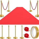 Therwen 4 Pcs Crowd Control Barriers And Red Carpet Runner Runway Rug 2 Velve.... Fixed Price $179.43.