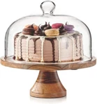 Royalty Art 4-IN-1 Cake Stand With Dome, Cheese Board, Covered Platter, Serv. Fixed Price $54.99.