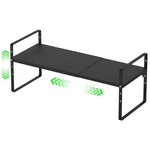 Locvcda Expandable Kitchen Cabinet Storage Shelf, Stackable Metal Pantry Stor.... Fixed Price $41.22.