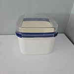 Tupperware #1620 White Container Hinged Lid. Fixed Price $25.00.