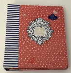 C.r. Gibson Kitchen Recipe Binder Organizer Blue Pink Stripe Tabbed Sections. Fixed Price $24.00.