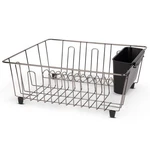 Mainstays Compact Dish Drainer Rack Chrome Black Kitchen Drying Tray. Fixed Price $11.23.