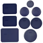 Pyrex 9 Piece Blue Lid Set For 7202, 7200, 7201, 7402, 7210, And 7211. Fixed Price $23.99.