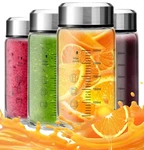 12OZ Glass Juice Bottles With Lids 4-PACK, Wide Mouth Reusable Water .... Fixed Price $38.30.