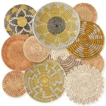 Tatuo 11 Pcs Boho Wall Basket Decor 12.99 X 13.78 Inches, Bobo Color. Fixed Price $73.24.