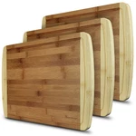 3X Heim Concept 1" Large Organic Bamboo Cutting Board Premium Wood Drip Groove. Fixed Price $54.99.