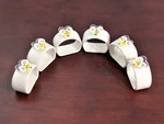 Vtg Pansy Napkin Rings Set 6 Hand Painted Ceramic Porcelain Floral Table Decor. Fixed Price $16.95.