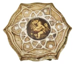 Painted Wood Trinket Jewelry Box Hinged Lid Vtg Italy Children Family Love Sis. Fixed Price $27.99.