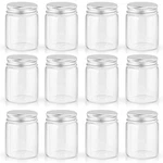 12 Pack 2OUNCES Glass Jars With Lids,clear Mini Mason Al.... Fixed Price $17.21.
