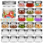 Aurotrends Mason Jars With Lids 24PACK, Small Oz- Gla.... Fixed Price $27.48.