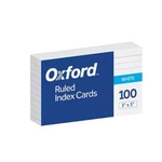Oxford Classic Index Cards 3"X5" Ruled White 100/PK School Office Home Usa Made. Fixed Price $5.20.