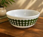 Vintage Pyrex 404 (green Dots) Bowl Quart White Milk Glass Usa. Fixed Price $286.95.