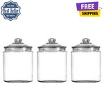 3 Pack Anchor Hocking Heritage Hill 2 Gallon Glass Jars With Lids, Clear Storage. Fixed Price $47.59.