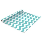 Self Adhesive Shelf Liner - 2 Pack Rugby Chevron Aqua Pop. Fixed Price $25.16.