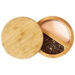 Totally Bamboo Salt Keeper Duet Cellar With Dual 1 Ea,. Fixed Price $24.08.