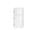 Hodedah Shelf Bookcase With Doors White Wood Storage Cabinet Organizer 35.6". Fixed Price $64.99.