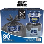 Member's Mark Heavy Duty 55-GALLON Drum Liner Trash Bags, 80 Ct.. Fixed Price $43.98.