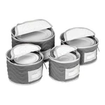 Richards Homewares 4-PIECE Deluxe Plate Storage Set, Grey. Fixed Price $52.00.