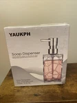 Yaukph Bathroom Kitchen Hand Soap Dispenser Transparent 10.85 Oz. New In Box. Fixed Price $10.99.