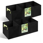 2 Pack Planting BAGS,3 Compartment Breathable Fabric Elevated Garden Bed,rect.... Fixed Price $42.51.