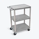 Luxor Utility Cart With SHELVES,24" 18" HE34-G 812552016909. Fixed Price $133.48.