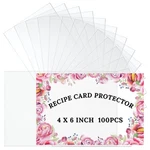 Freude 4X6 Recipe Cards Protector Sleeves - 100PCS Thick Clear Plastic Sleeve.... Fixed Price $16.38.