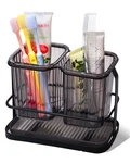 Kone Black Toothbrush Holders For Bathrooms, 2 Cups. Fixed Price $22.85.
