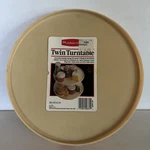 Rubbermaid Vintage 1986 Twin Turntable Lazy Susan Storage Almond Nos. Fixed Price $16.36.