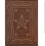 Primitive Country Punched Tin Piesafe Cabinet Panel Federal Star Rustic. Fixed Price $25.36.