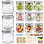 Bigivaca 16 Oz Wide Mouth Mason Jars 12 Pack Canning With Embossed Fruit Pattern. Fixed Price $43.37.