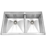 Houzer BCD-3322 Zero Radius Topmount Stainless Steel 1-HOLE Bowl Kitchen Sink. Fixed Price $564.36.