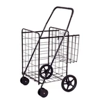 Topbuy Utility Folding Shopping Cart With Swivel Wheels Easy Storage. Fixed Price $75.99.