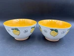 Spectrum Designz "lemon Bloom" Set Of 2 Soup Cereal Bowls 6" X 3 1/4". Fixed Price $34.99.