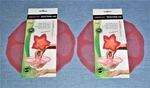 Set: (2) Charles Viancin 9 Hibiscus Med Bowl Lids Pink Flower Silicone Bpa Free. Fixed Price $27.00.