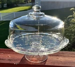 Anchor Hocking Savannah, Embossed Floral Design Glass Pedestal Cake Plate, Cover. Fixed Price $49.99.