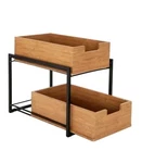 Seville Classics Bamboo 2-TIER Sliding Drawer Cabinet Organizer Kitchen Pantry. Fixed Price $29.99.