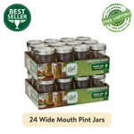Ball Mason Jars 16 Oz Wide Mouth, Clear Glass Canning Lids BANDS,24CT Total. Fixed Price $33.59.