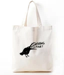 Zeghk Crow Canvas Tote Bag For Women, Lover Gift, One Size, White. Fixed Price $22.31.