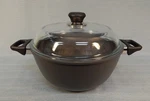 Scanpan 2001+ Covered 6.5 Qt. Casserole Dish No. 8701/28 With Pyrex Glass Lid. Fixed Price $94.99.