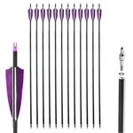 12PCS Archery Carbon Arrows 30 Spine 500 With 4 Inch Shield Turkey Feathers. Fixed Price $39.99.