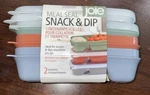 Joie Meal Seal Snack & Dip Container, Set Of 3 (green/ Orange/gray). Fixed Price $10.20.