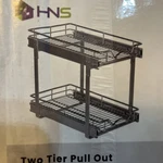 Pull-out Two-tier Kitchen Organizer Ideal For Pots And Pans With Chrome Finish. Fixed Price $38.82.